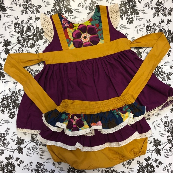Sweet Boutons Lola Tunic & Bloomers Set Size 3t